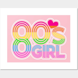 80s Girl Retro Vintage Style Posters and Art